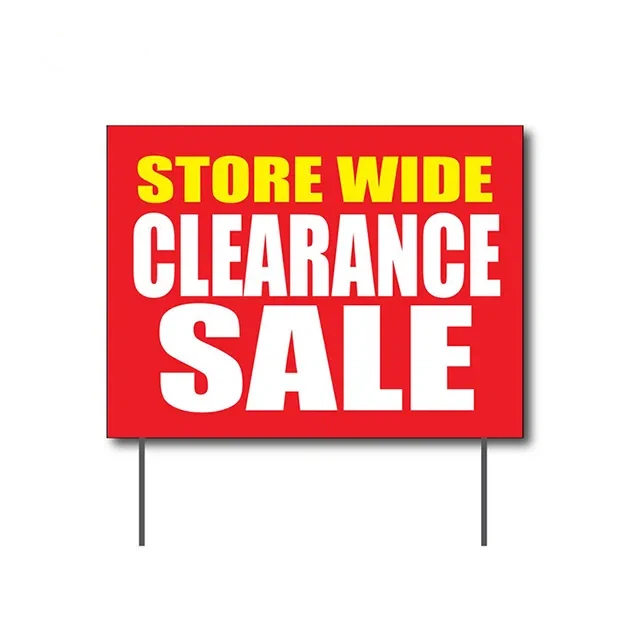 Outdoor Waterproof H Stake Coroplast Yard Signs